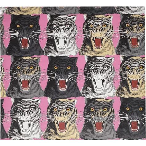 gucci pink wallpaper|Gucci tiger face print wallpaper.